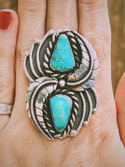 Turquoise Mountain Spring Ring size 9