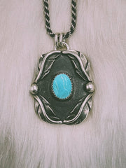 Rope Chain Turquoise Necklace #3