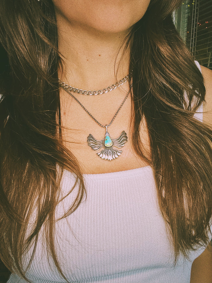Free Bird Necklace with Turquoise 
