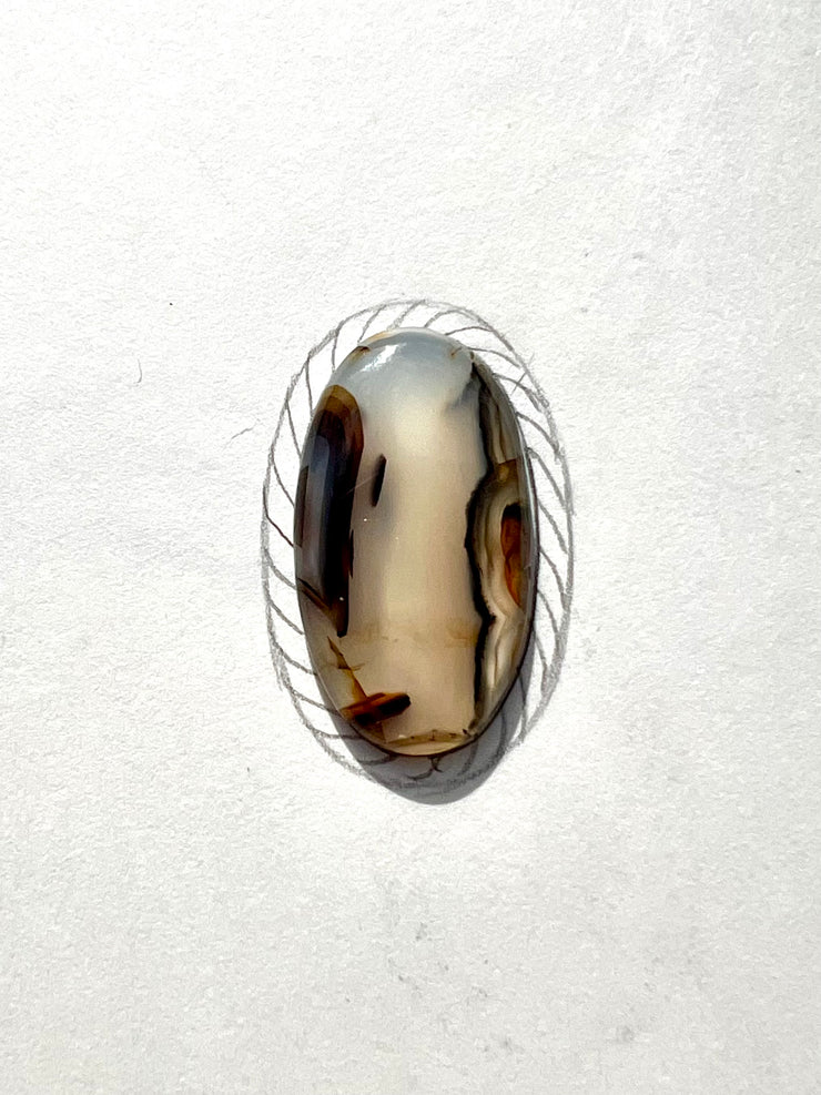 Montana Agate Rope Ring - A