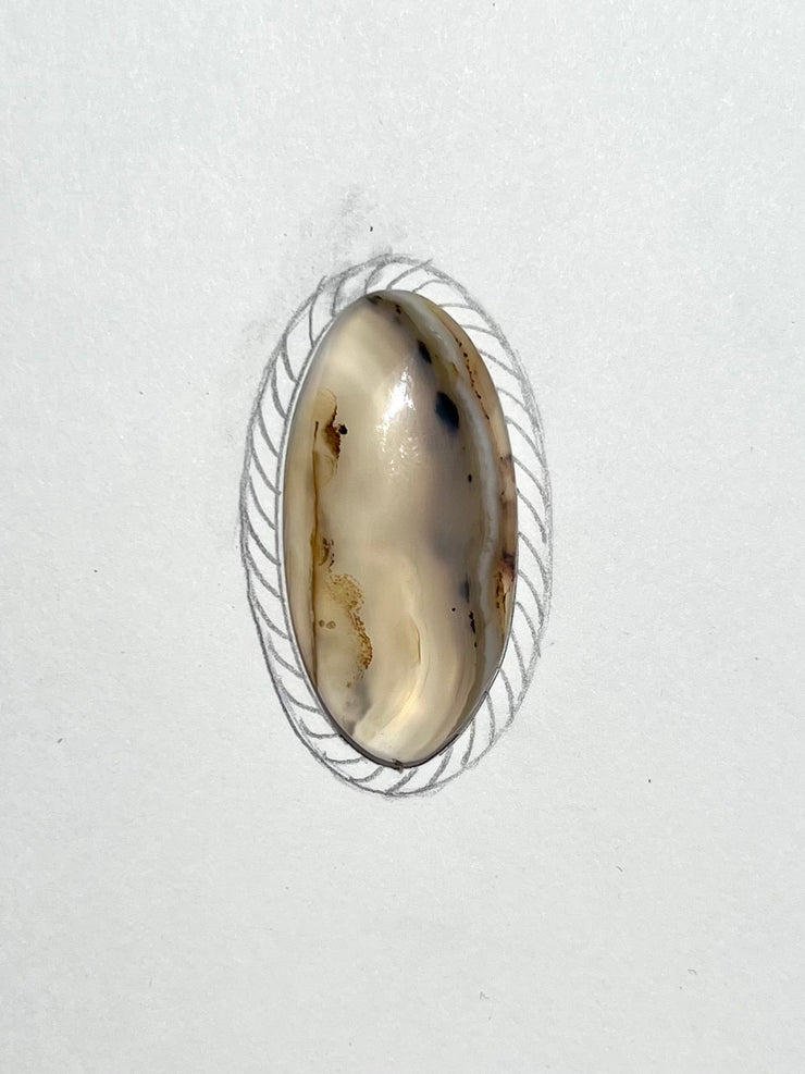 Montana Agate Rope Ring - R