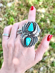 Turquoise Mountain Spring Ring size 9