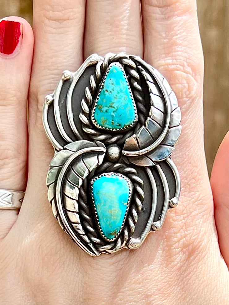 Turquoise Mountain Spring Ring size 9