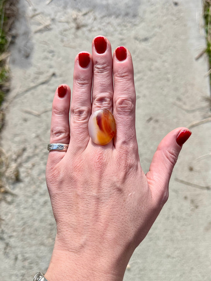 Montana Agate Rope Ring - E