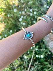 Turquoise Compass Cuff