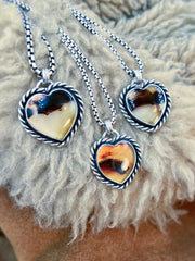 Montana Agate Valentine's Heart Necklace #2