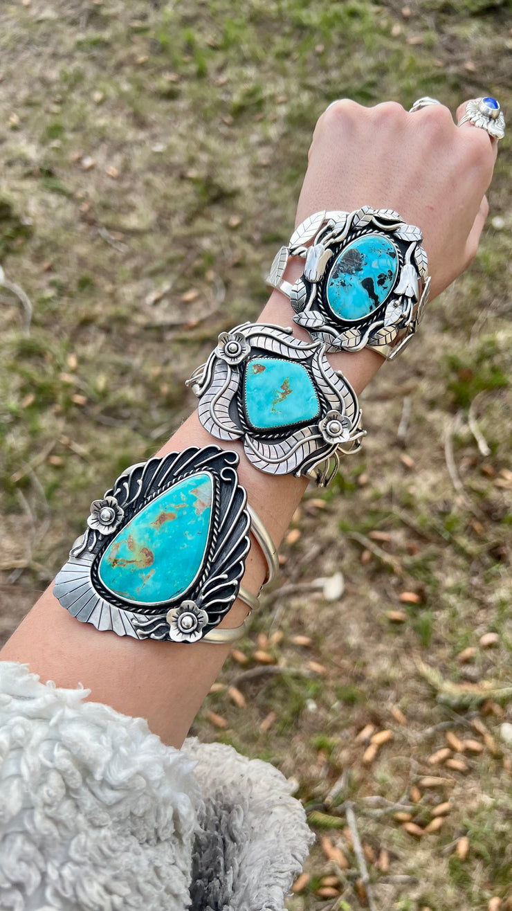 Easter Blue Turquoise Spring Cuff