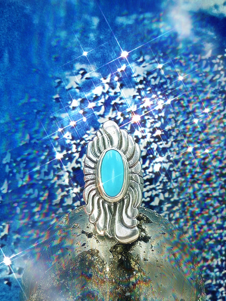 Wizard Ring • Light Blue Turquoise // size 6.5