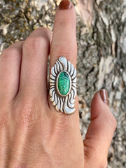 Wizard Ring • Dark Green Turquoise // size 8