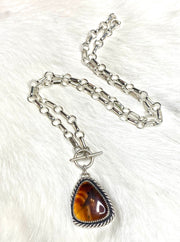 Montana Agate Toggle Clasp Necklace - #3