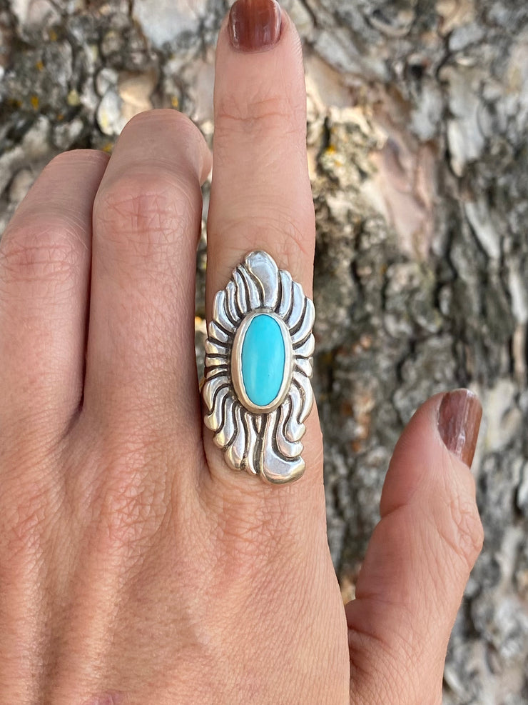 Wizard Ring • Light Blue Turquoise // size 6.5