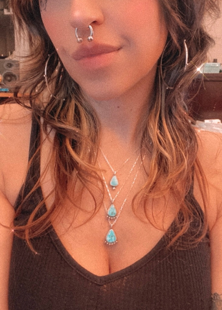 Turquoise Drop Necklace 