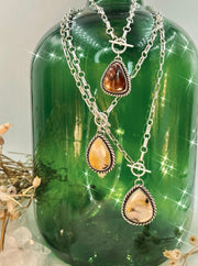 Montana Agate Toggle Clasp Necklace - #1